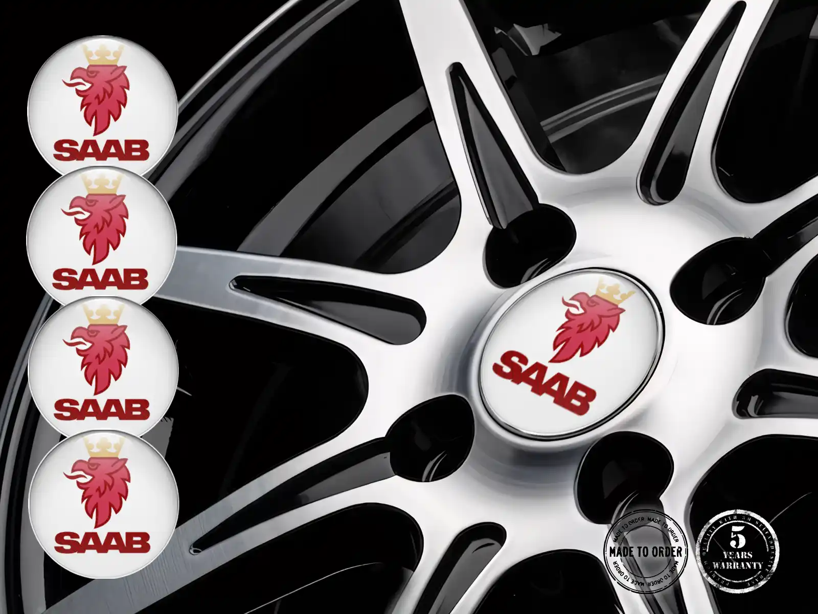 Saab Epoxy-Dome Sticker Ausgabe Hochwertige Autoembleme